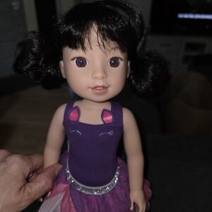 American Girl WellieWishers Emerson 14.5" Doll, Purple,silver